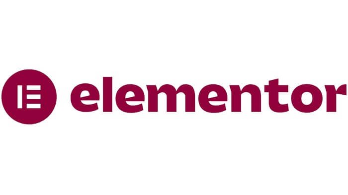 the elementor logo in burgundy
