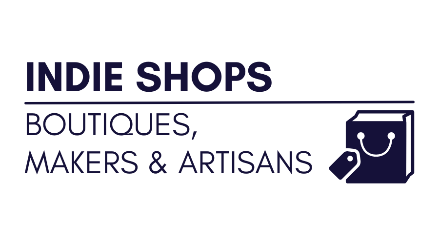Indie Shops logo promoting boutiques, makers, and artisans